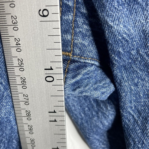 Madewell Jeans Mens 29 X 32 Straight Leg Slim Zip Medium Wash Blue Denim - Picture 4 of 10